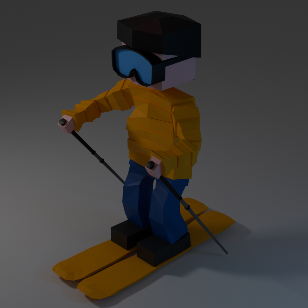 Procedural Skier Icon